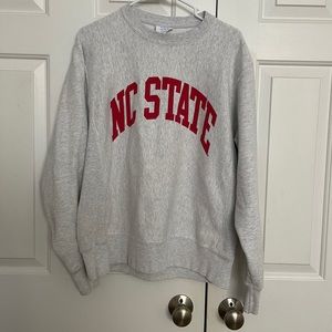 Reverse Weave NC State Crewneck